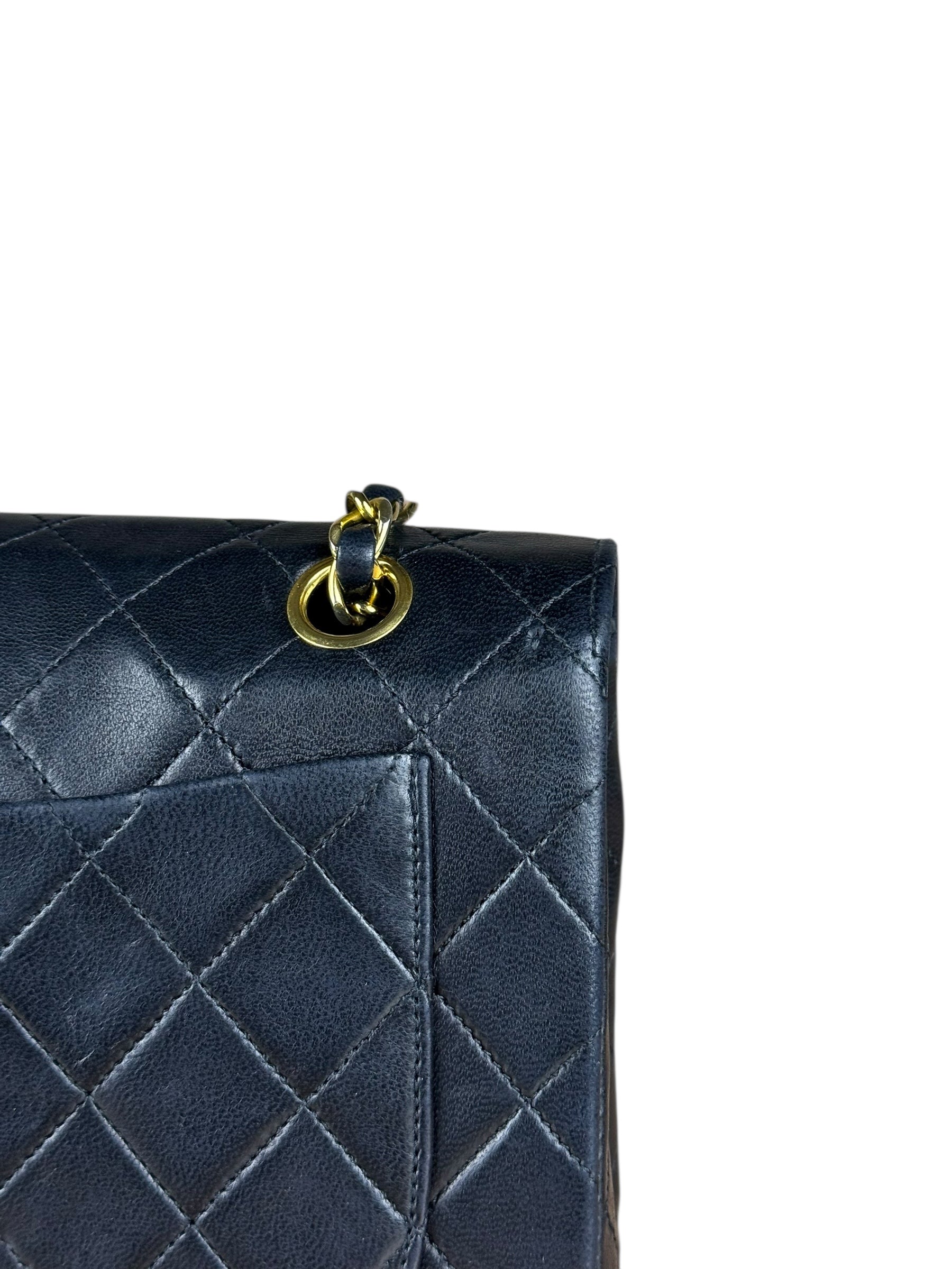 Chanel Black Quilted Single Flap Bag 1988
