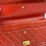 Chanel Red Quilted Leather 2.55 Reissue Double Flap Bag 2010