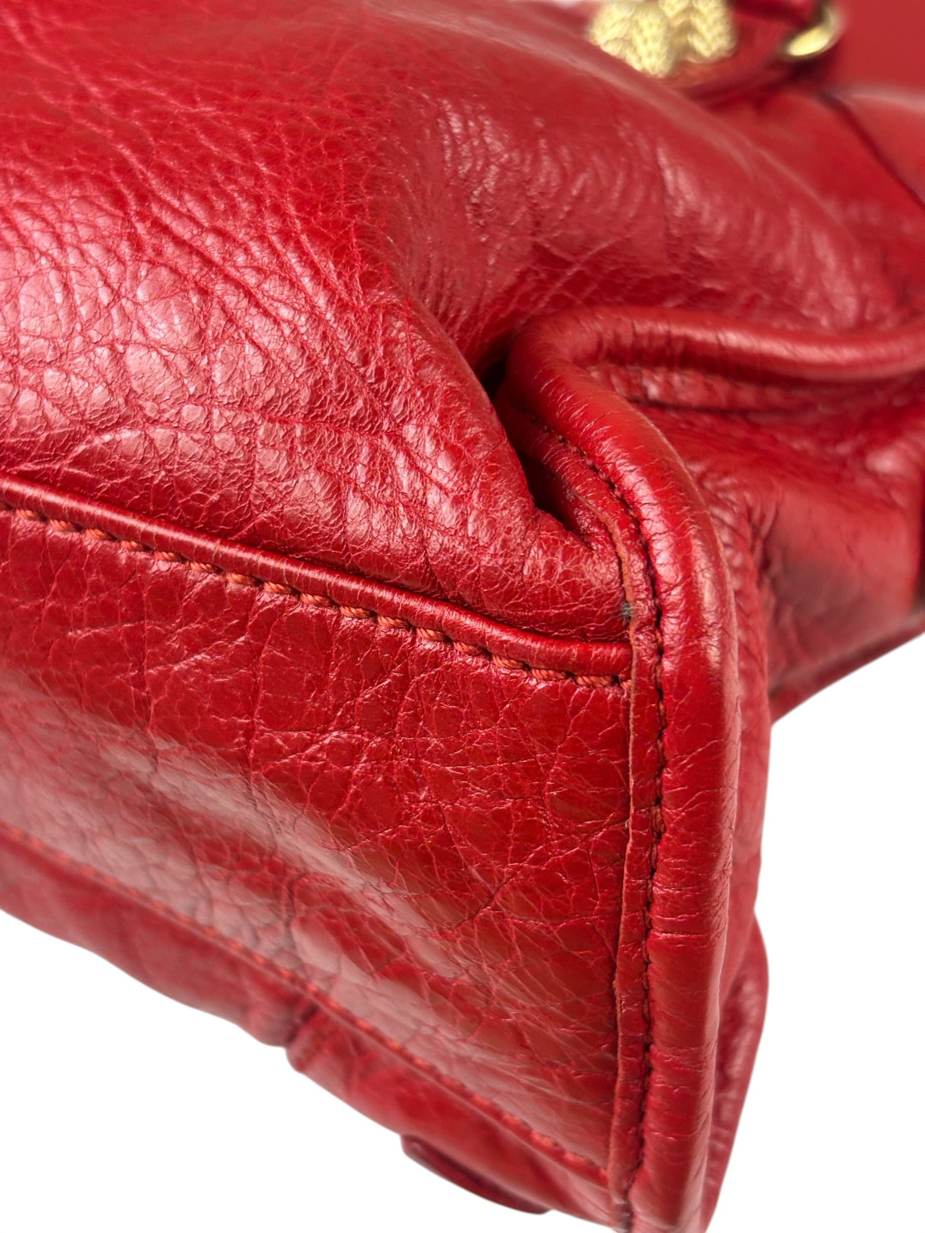 Balenciaga Red Calfskin Mini Le City Bag