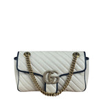 Gucci GG Marmont Cream & Navy Flap Bag