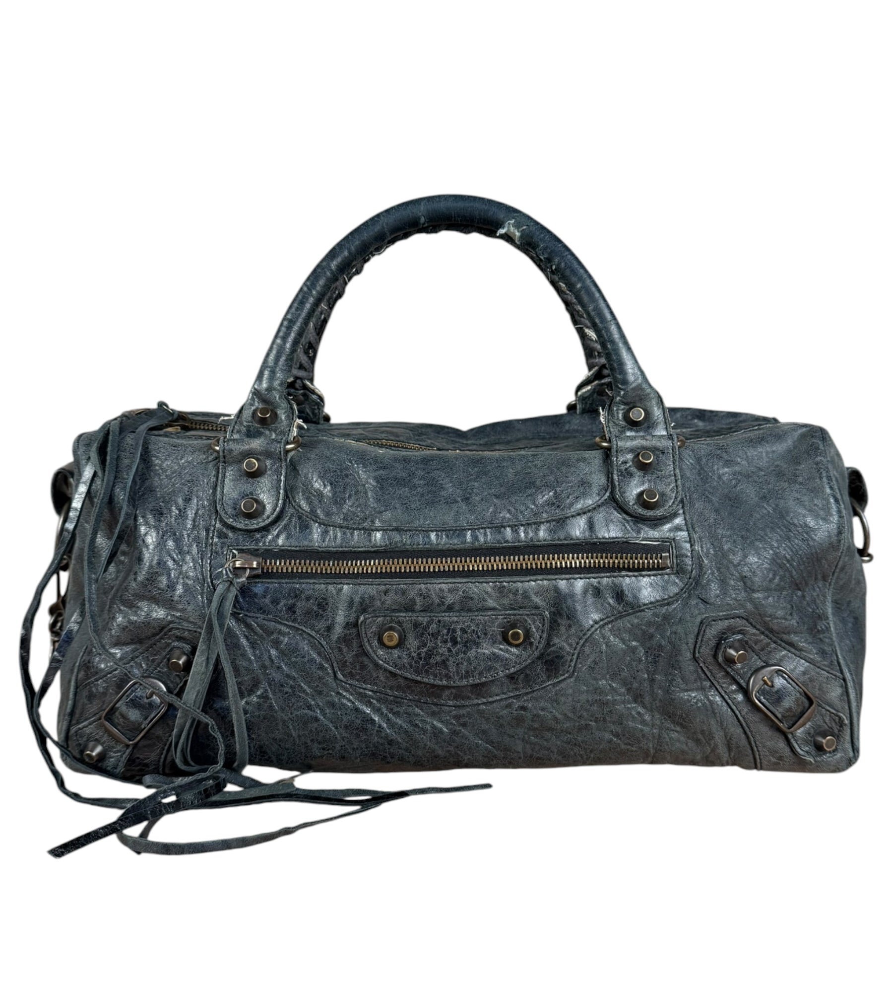Balenciaga Vintage Dark Blue Leather Classic City Bag