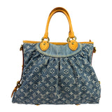 Louis Vuitton Denim/Leather Trim Monogram Neo Cabby Handbag