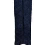 Chanel Vintage Navy Blue Matelasse Quilted Suede Chain Shoulder Bag