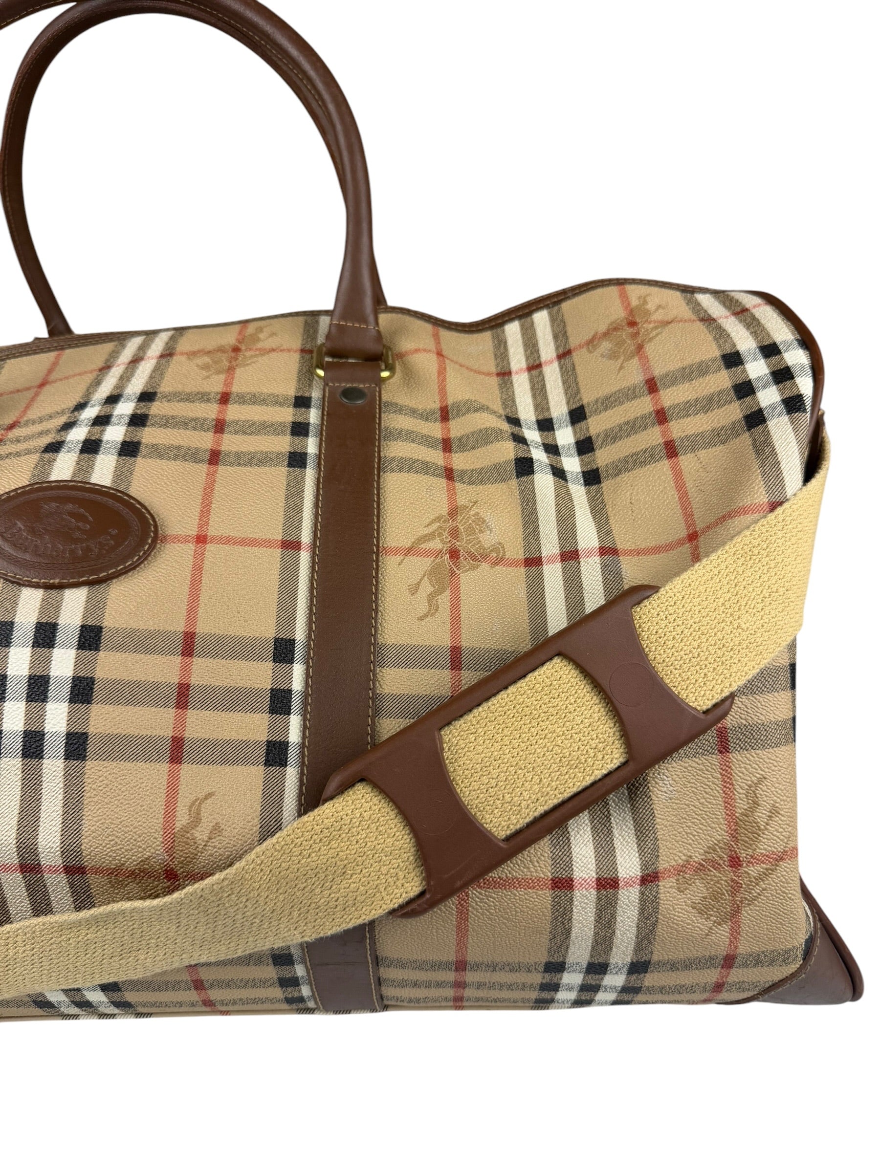 Burberry Vintage House Check Duffel Bag