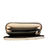 Bottega Veneta Pink Intreccio Snake Leather Long Wallet