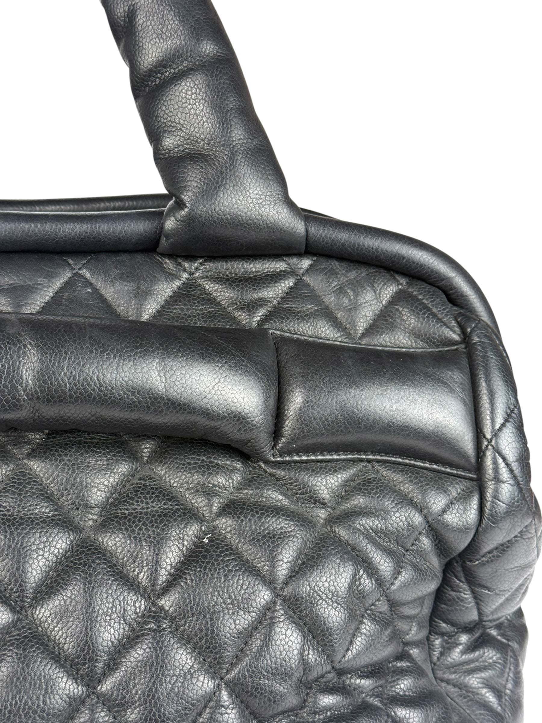 Chanel Black Caviar Quilted Coco Cocoon Bowler Bag 2009
