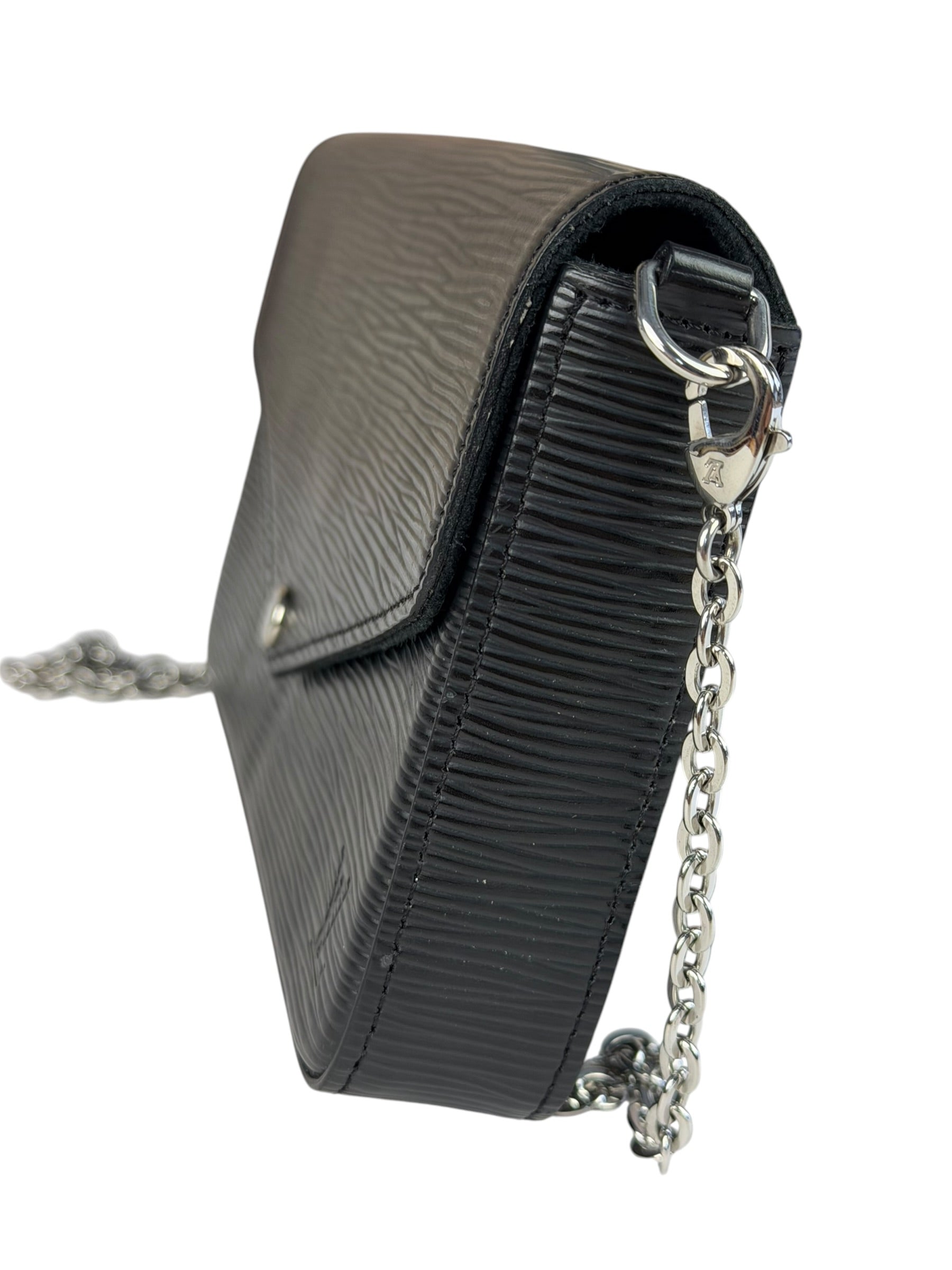 Louis Vuitton Black Epi Leather Felicie Pochette