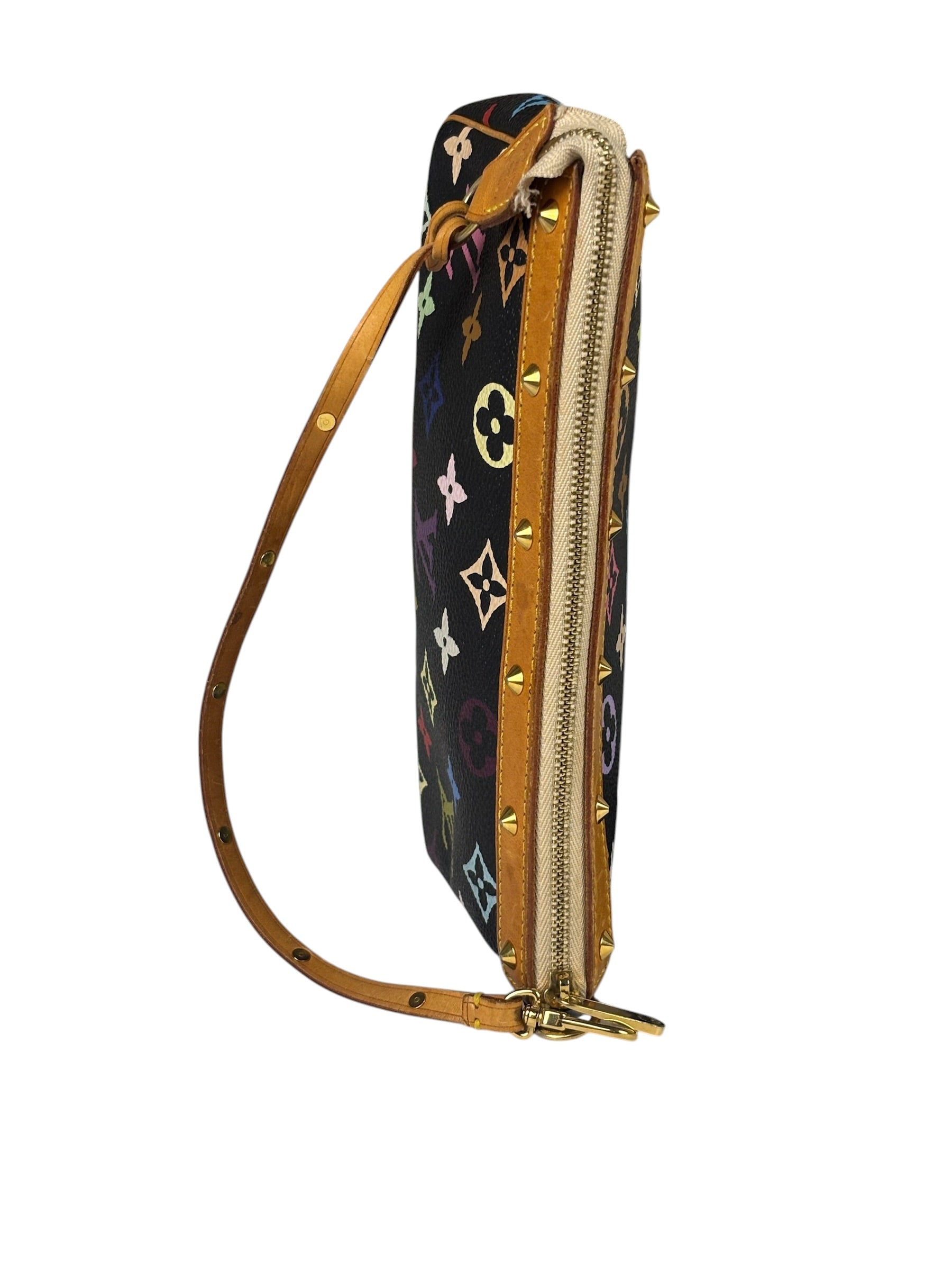 Louis Vuitton x Takashi Murakami Black Monogram Pochette