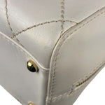 Chanel White CC Lambskin Wild Stitch Handbag 2003
