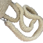Balenciaga Furry Hourglass 2Way Handbag Beige