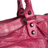 Balenciaga Pink Leather Classic City Two-Way Bag
