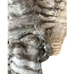 Gifu Mouhi Grey Rabbi Fur Coat