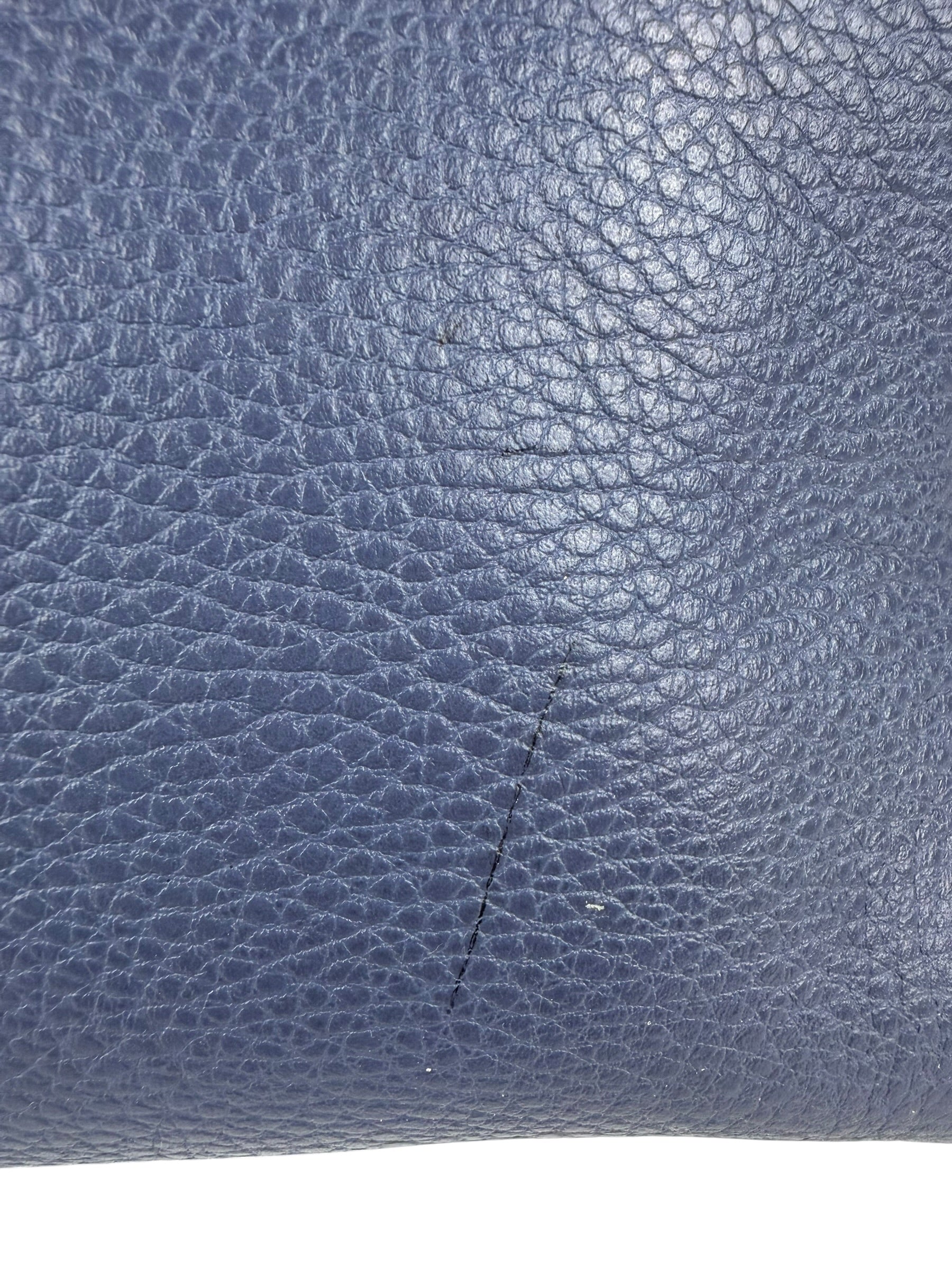 Gucci Navy Blue Swing Leather Tote Bag