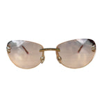 Chanel Pink Floral Frameless Sunglasses