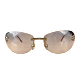 Chanel Pink Floral Frameless Sunglasses
