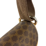 Celine Vintage Leather Macadam Double Pocket Shoulder Bag