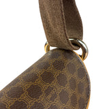Celine Vintage Leather Macadam Double Pocket Shoulder Bag