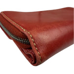 Coach Red Leather Zip Wallet