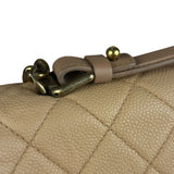 Chanel 2012 Diamond Chain Beige Single Flap