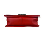 Chanel Red Leather Boy Flap Shoulder Bag -2013
