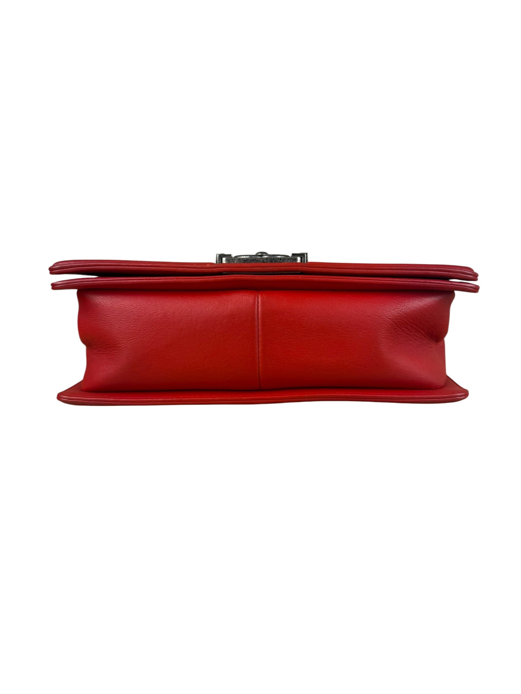 Chanel Red Leather Boy Flap Shoulder Bag -2013