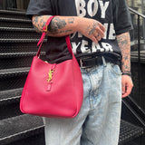 Saint Laurent Raspberry Pink Le 5 A 7 Hobo