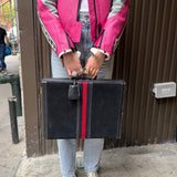 Gucci Navy Suede Vintage Briefcase