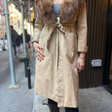 Emba Vintage Fur Lined Trench Coat
