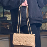 Chanel Beige Caviar S Filigree Flap 2016