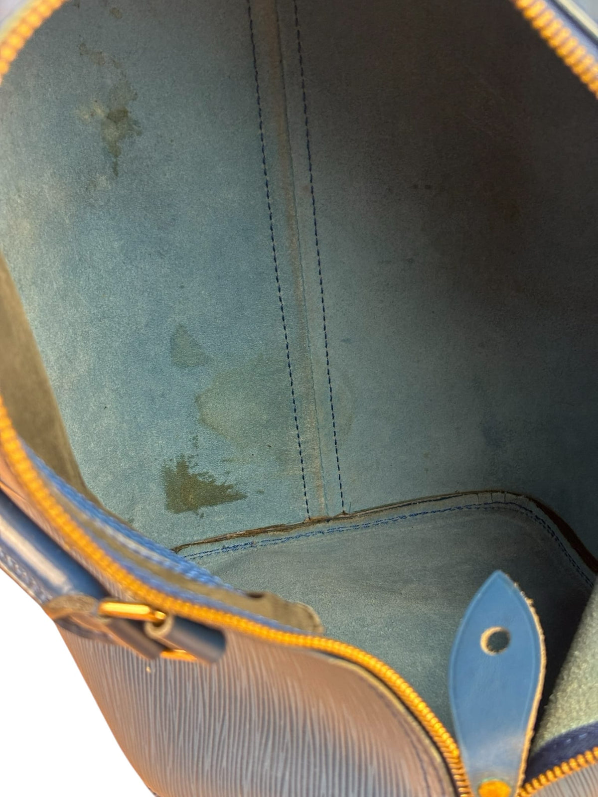 Louis Vuitton Blue Epi Speedy 40