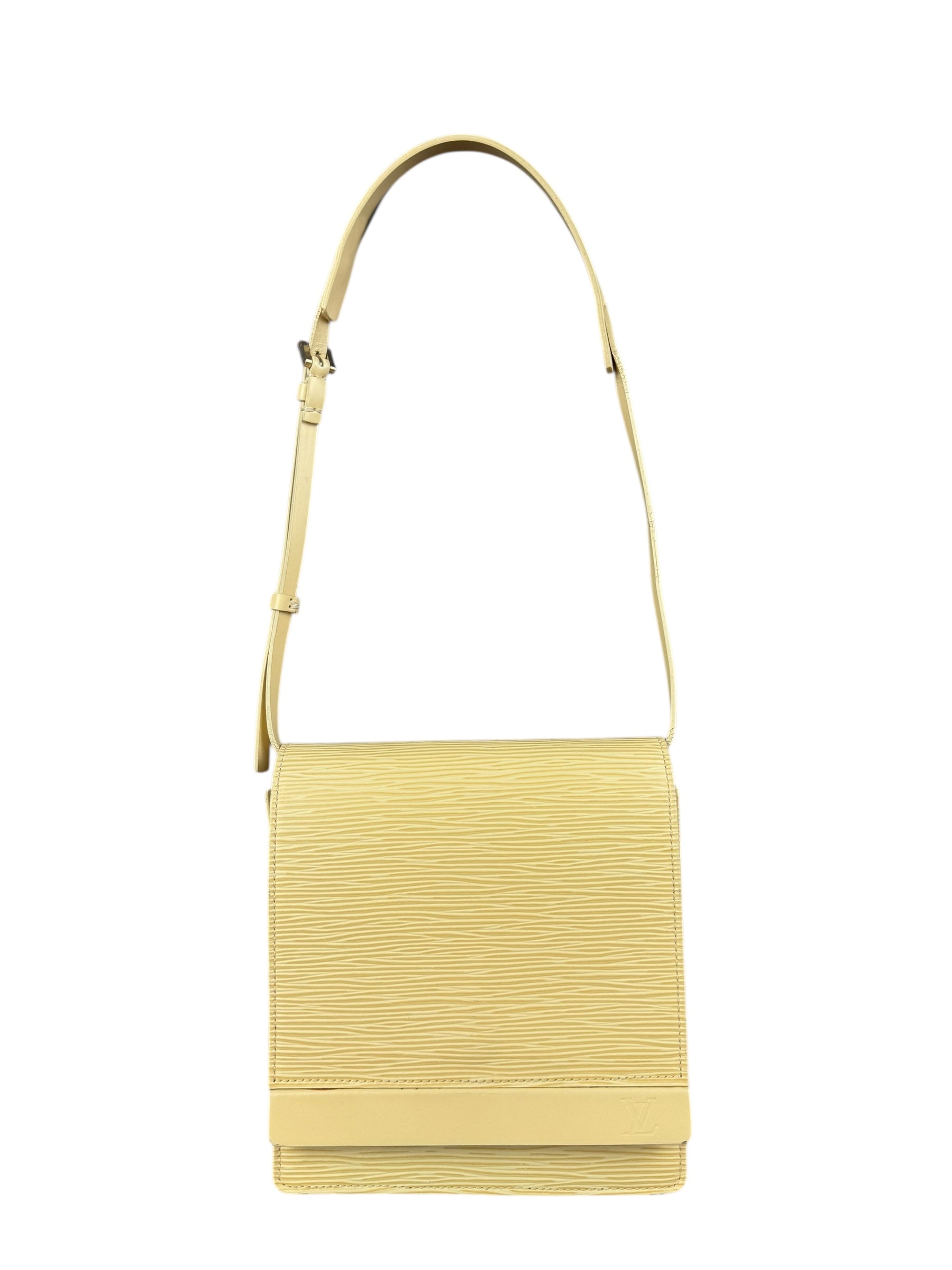 Louis Vuitton Vintage Yellow Epi Biarritz Shoulder Bag