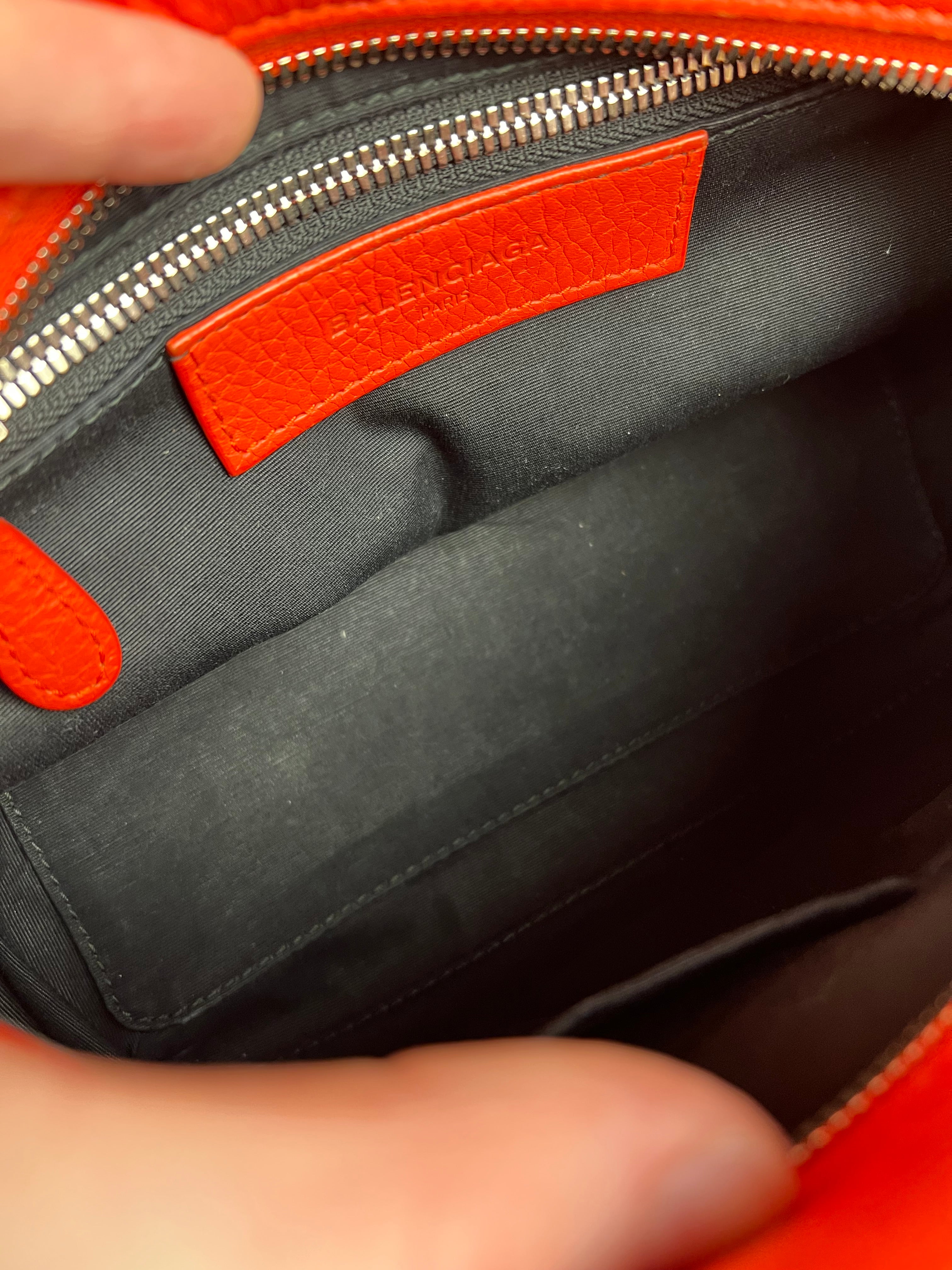 Balenciaga Red Leather Infanta Mini Boston Bag