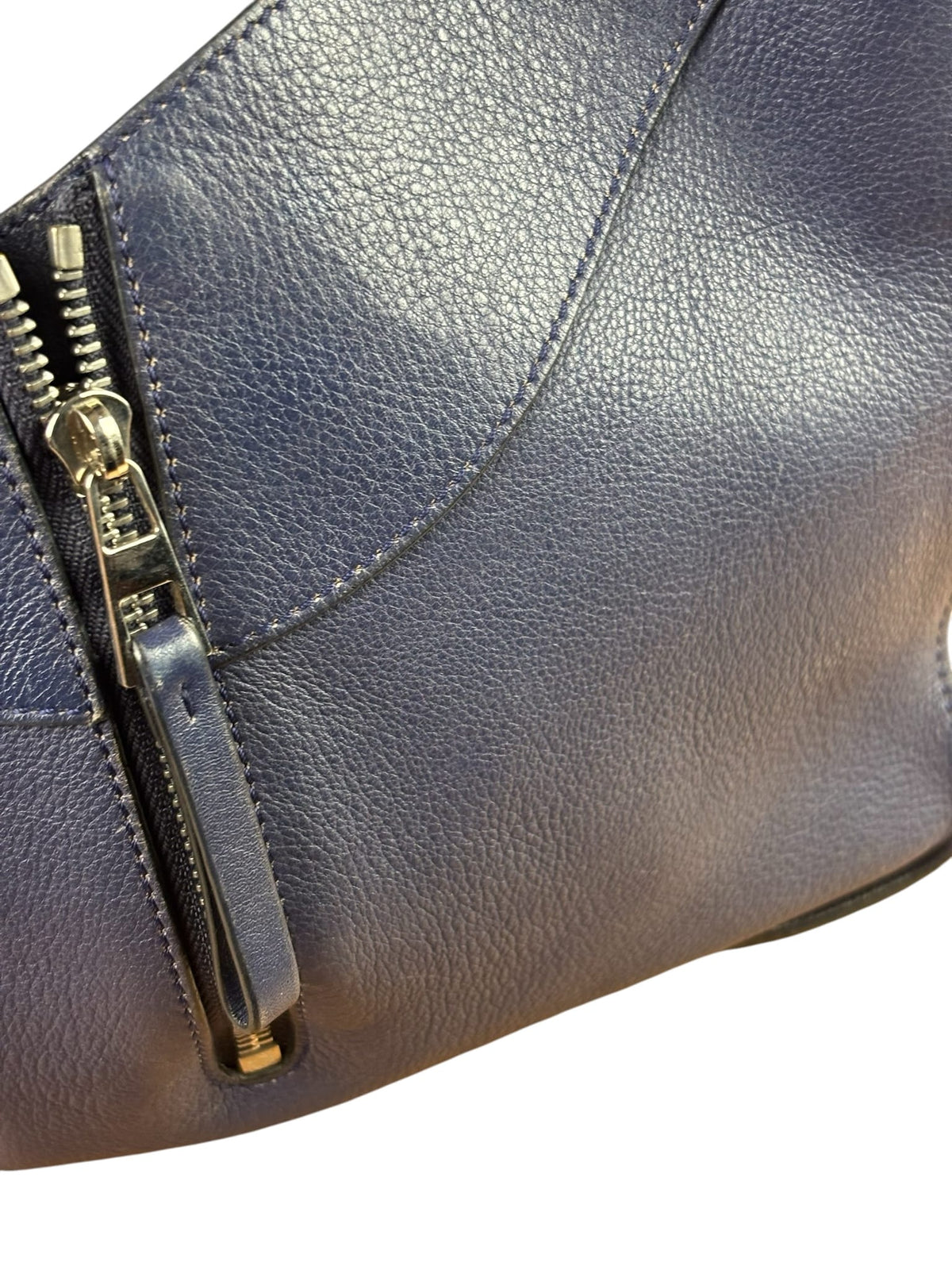 Loewe Navy Leather Hammock Shoulder Bag