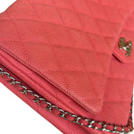 Chanel Coral Pink Matte Quilted Caviar Flap Shoulder Bag 2012