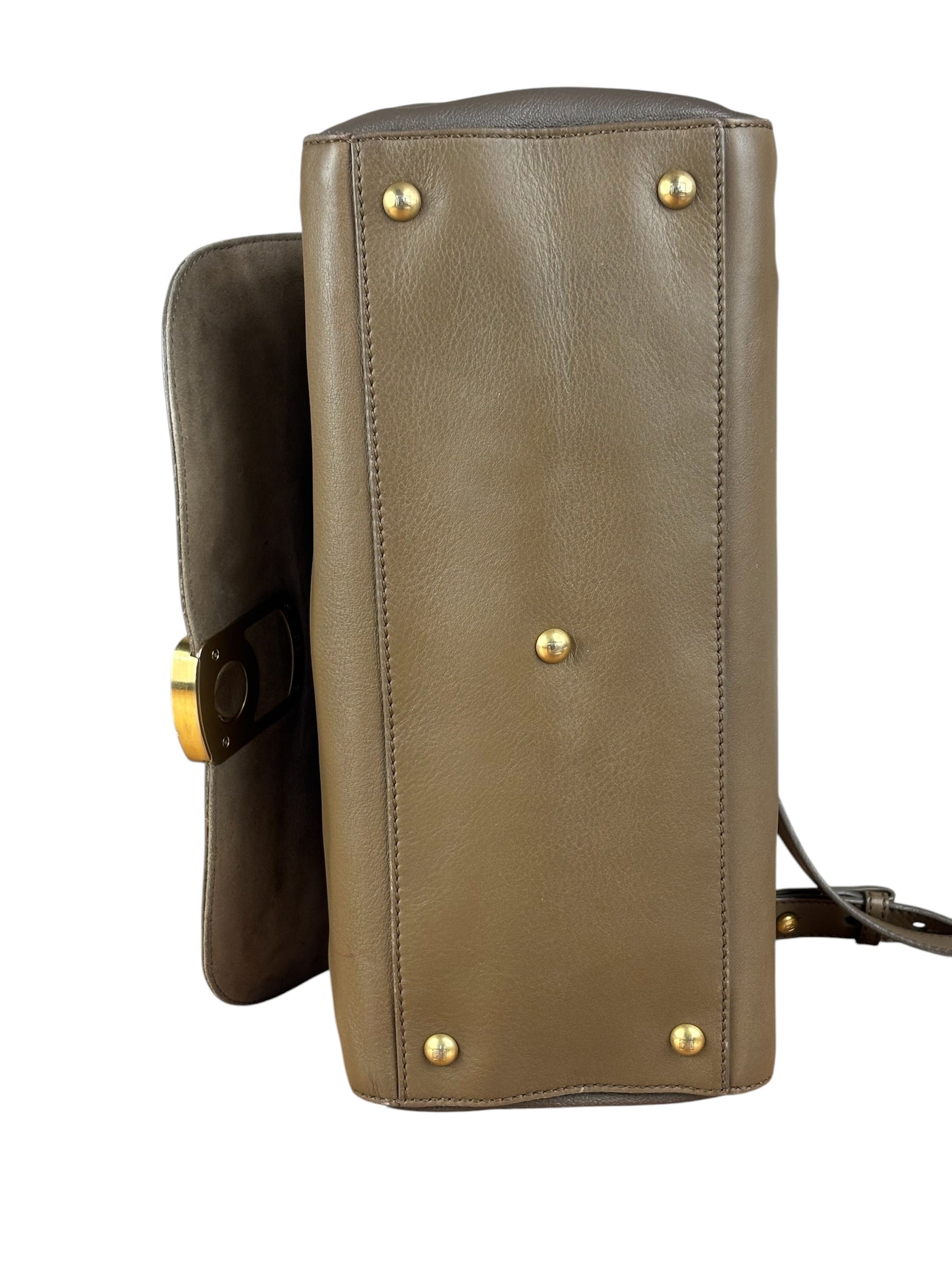 Fendi Colorblock Leather Two-Way Flap Bag