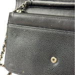 Chanel Black Caviar Flap Wallet On Chain 2013
