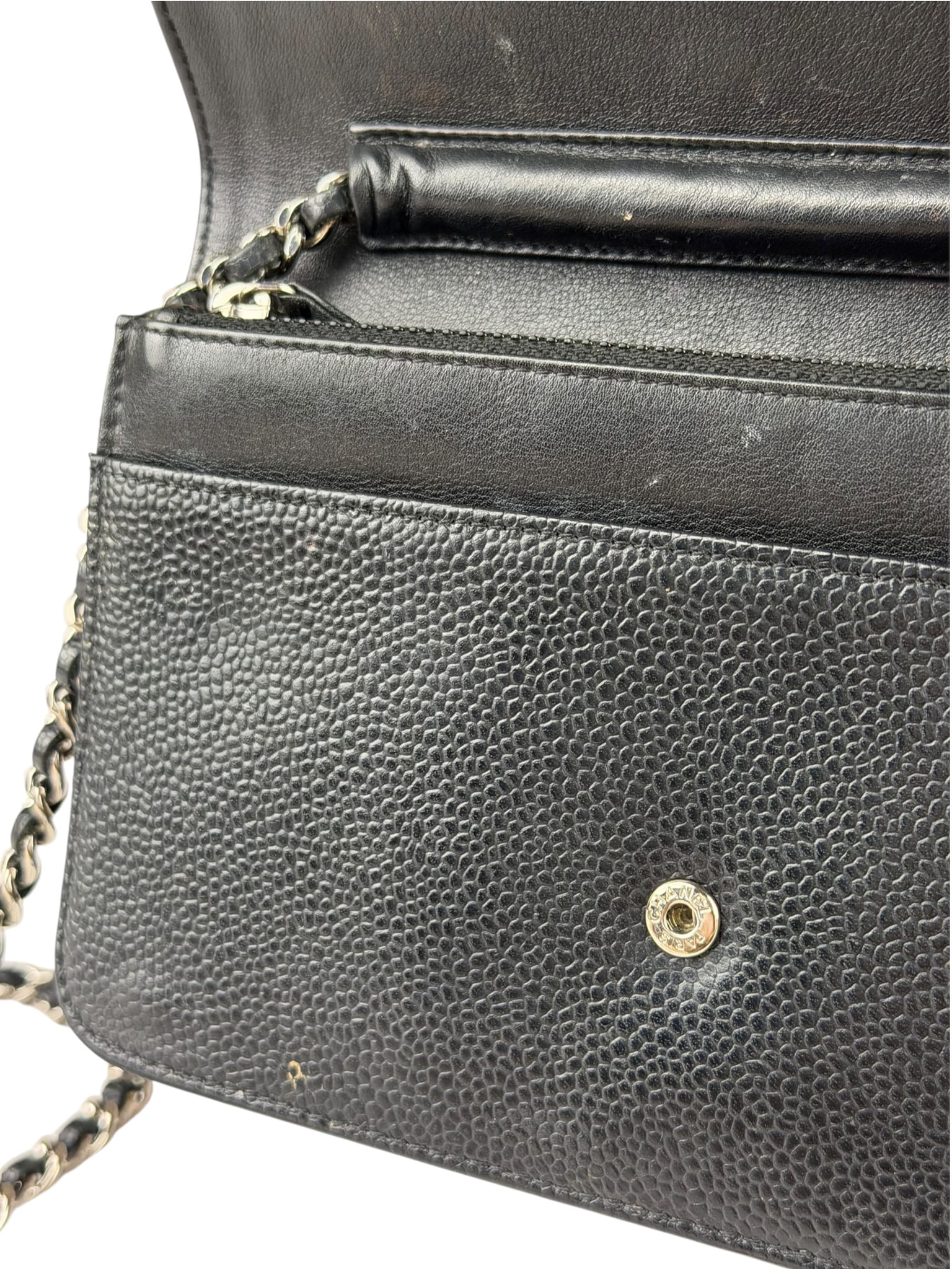 Chanel Black Caviar Flap Wallet On Chain 2013
