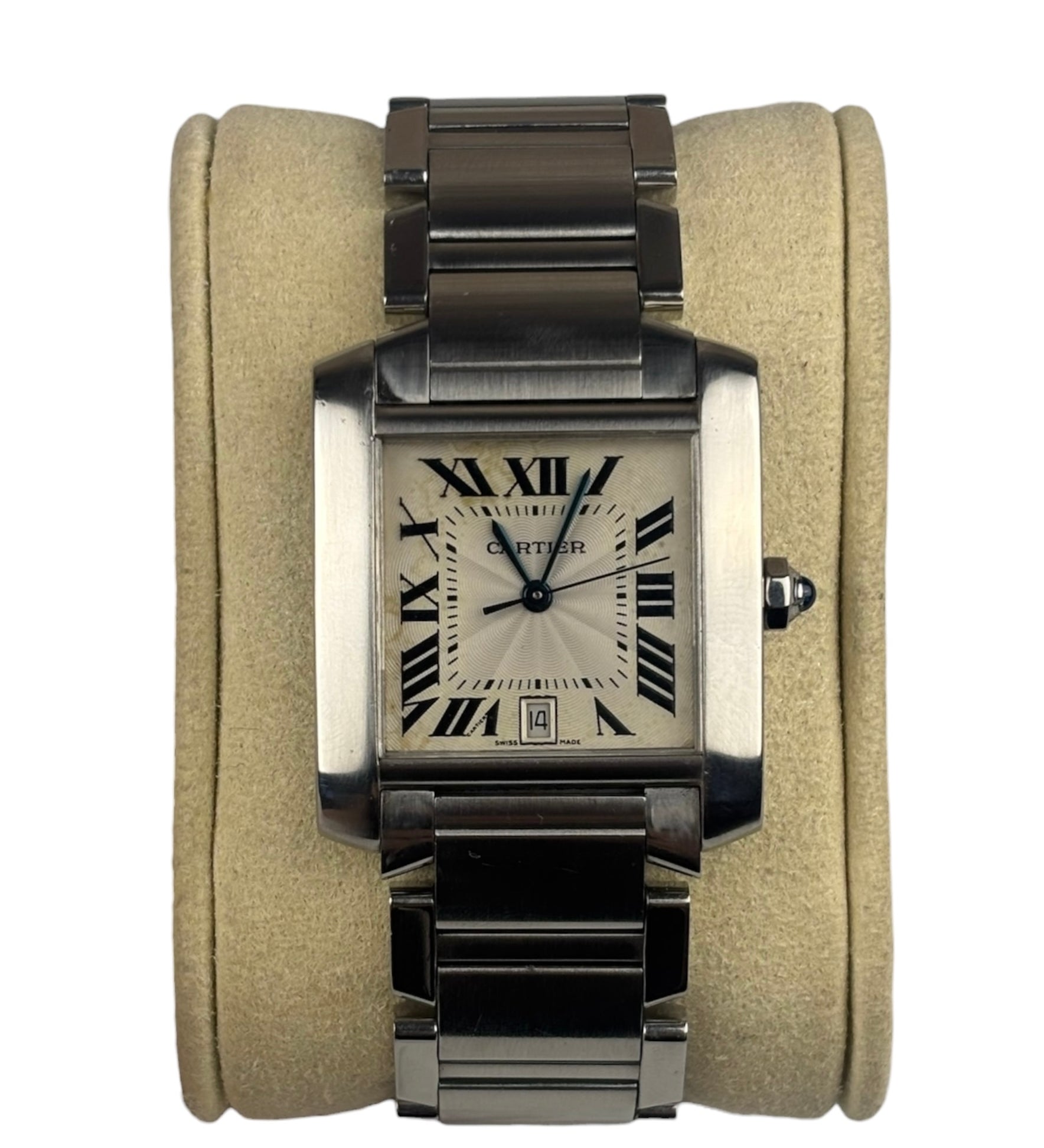 Cartier Tank Francaise White Roman Dial Automatic
