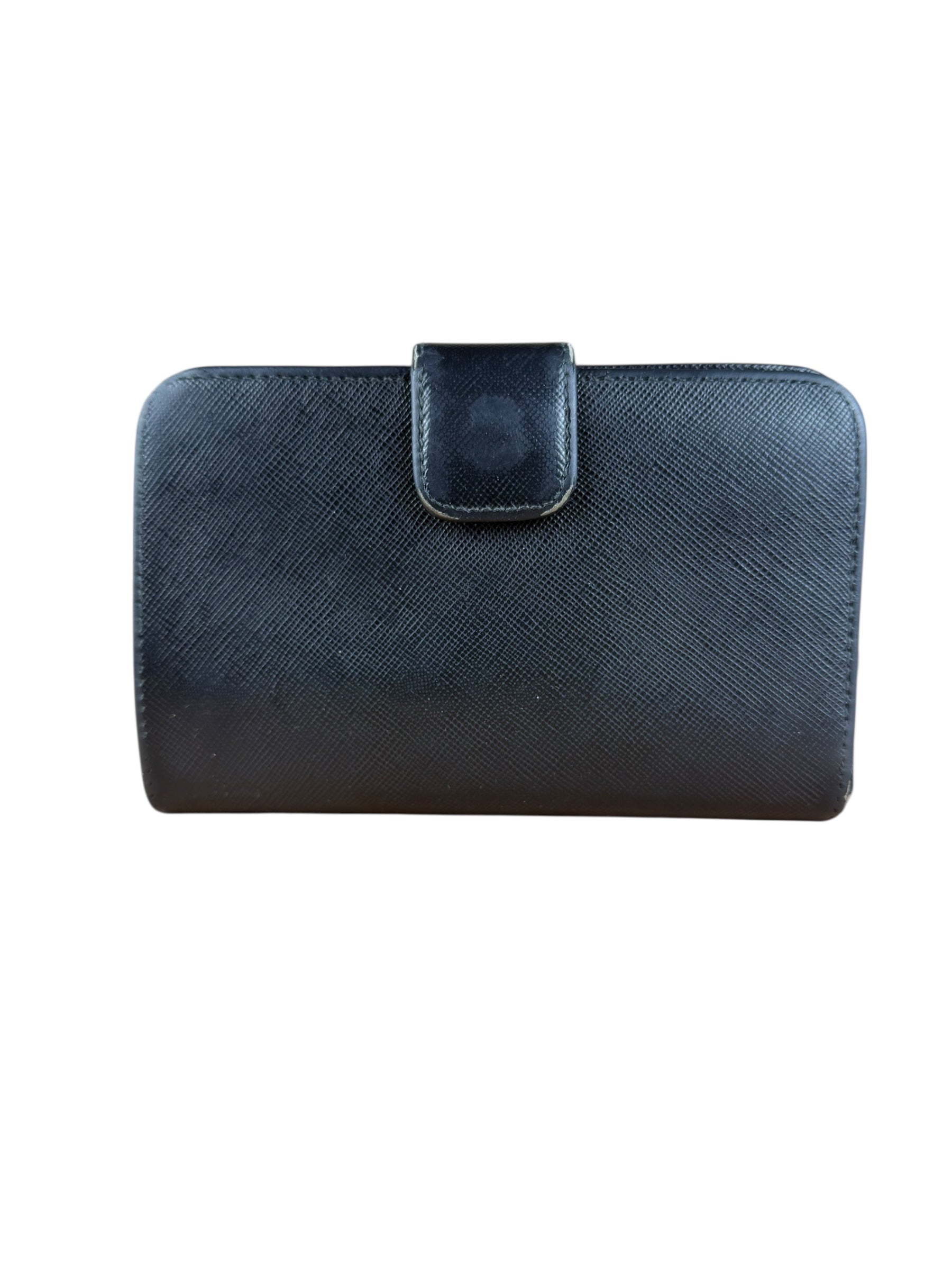 Prada Saffiano Zip Compact Wallet