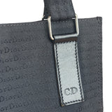 Christian Dior Vintage Black Logo Print Canvas Tote