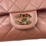Chanel Pink Quilted Lambskin Timeless Chain Shoulder Bag 2010