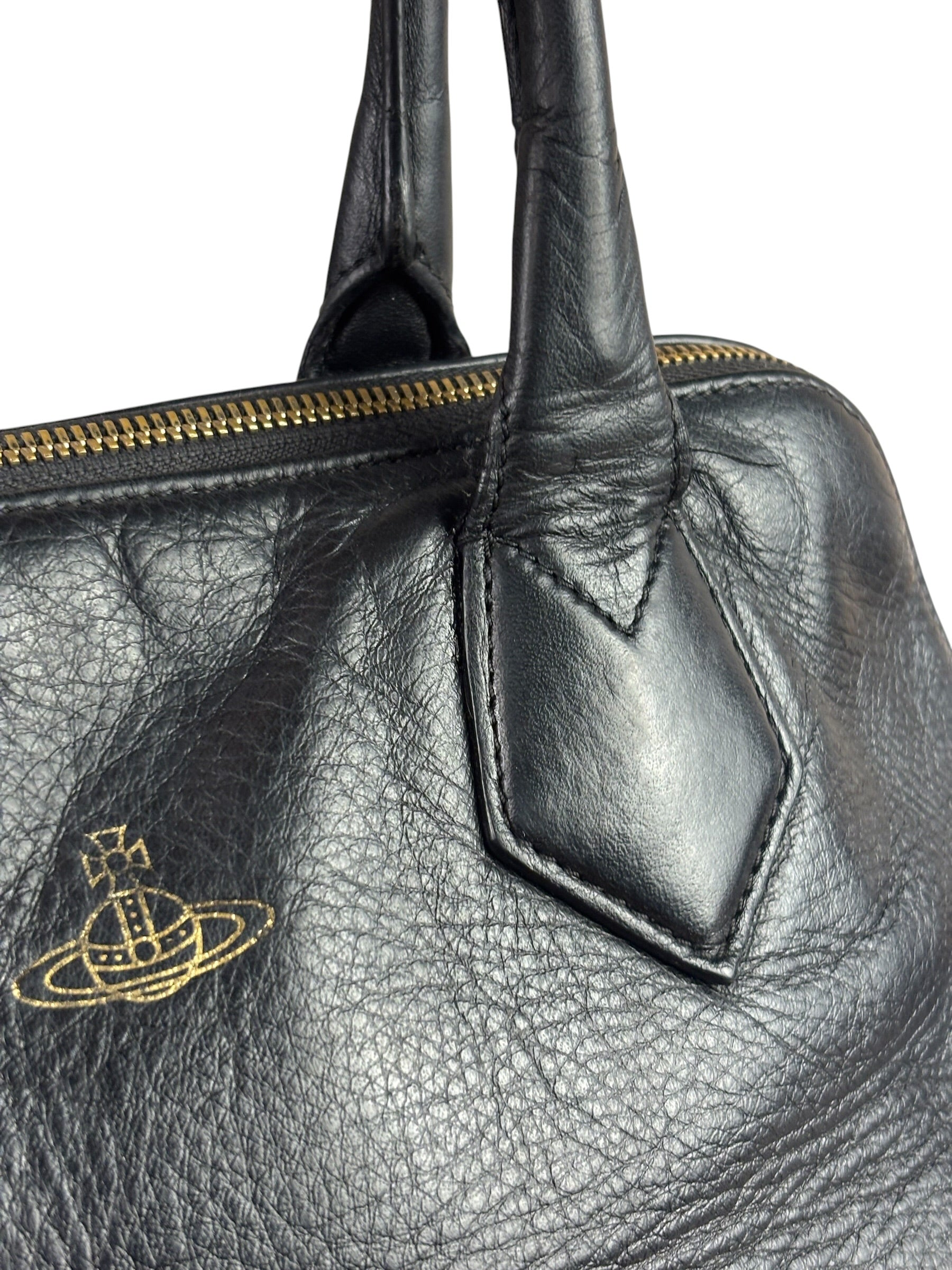 Vivienne Westwood Black Leather Shoulder Bag