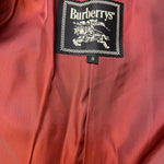 Burberry Vintage Dark Red Wool Mid Length Coat