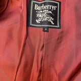 Burberry Vintage Dark Red Wool Mid Length Coat