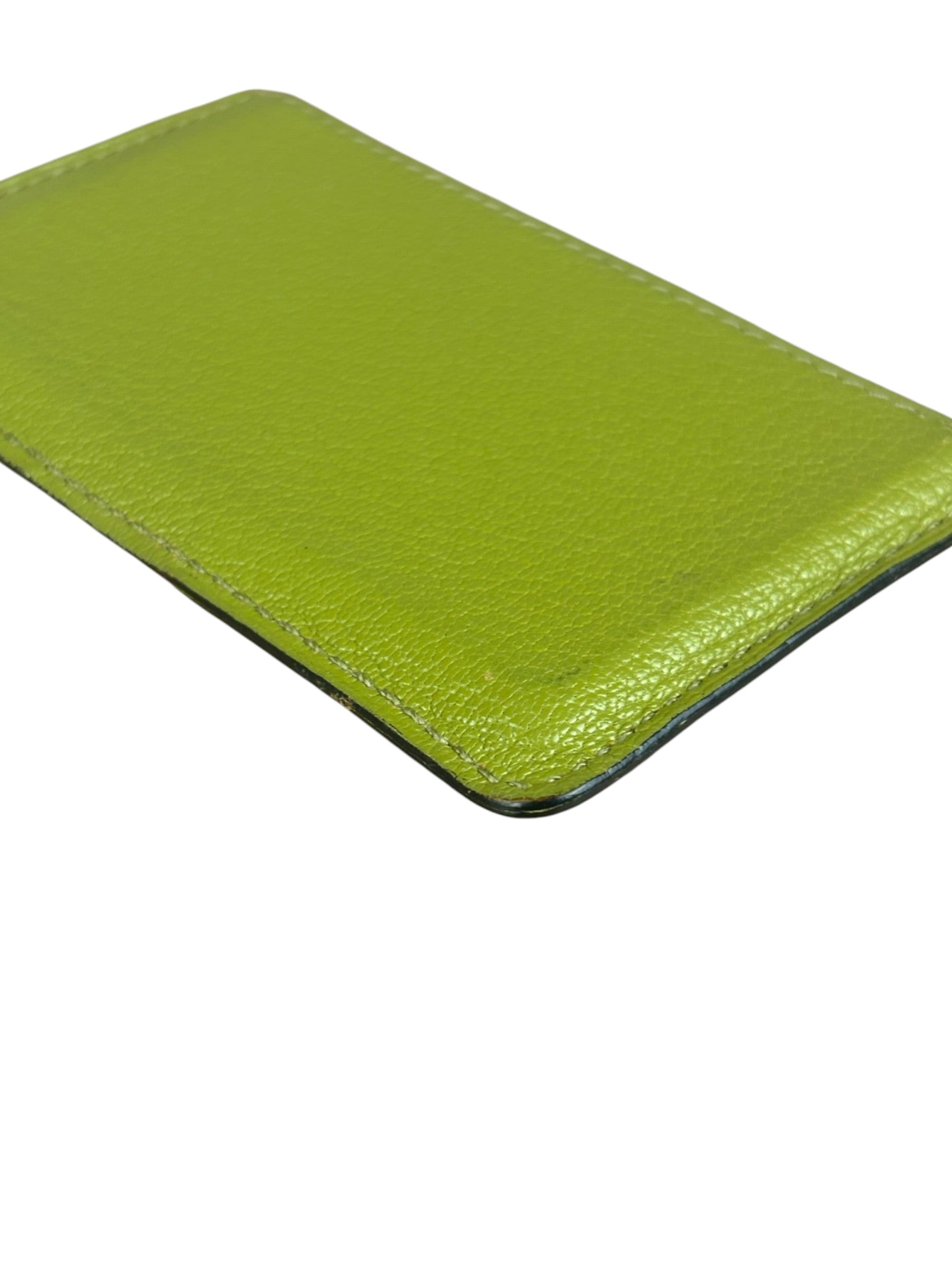 Hermes Green Chevre Mysore Diablo Card Holder