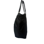 Prada Black Tessuto Nylon Leather Trim Tote Bag