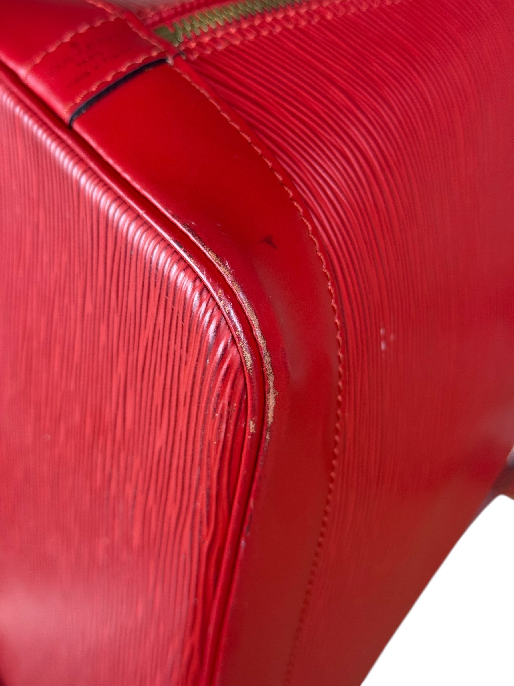 Louis Vuitton Red Epi Alma Handbag