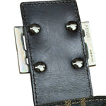 Fendi Brown Leather Trim Zucca FF Monogram Baguette
