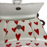 Balenciaga White Leather Hourglass Heart Nano Two-Way Bag