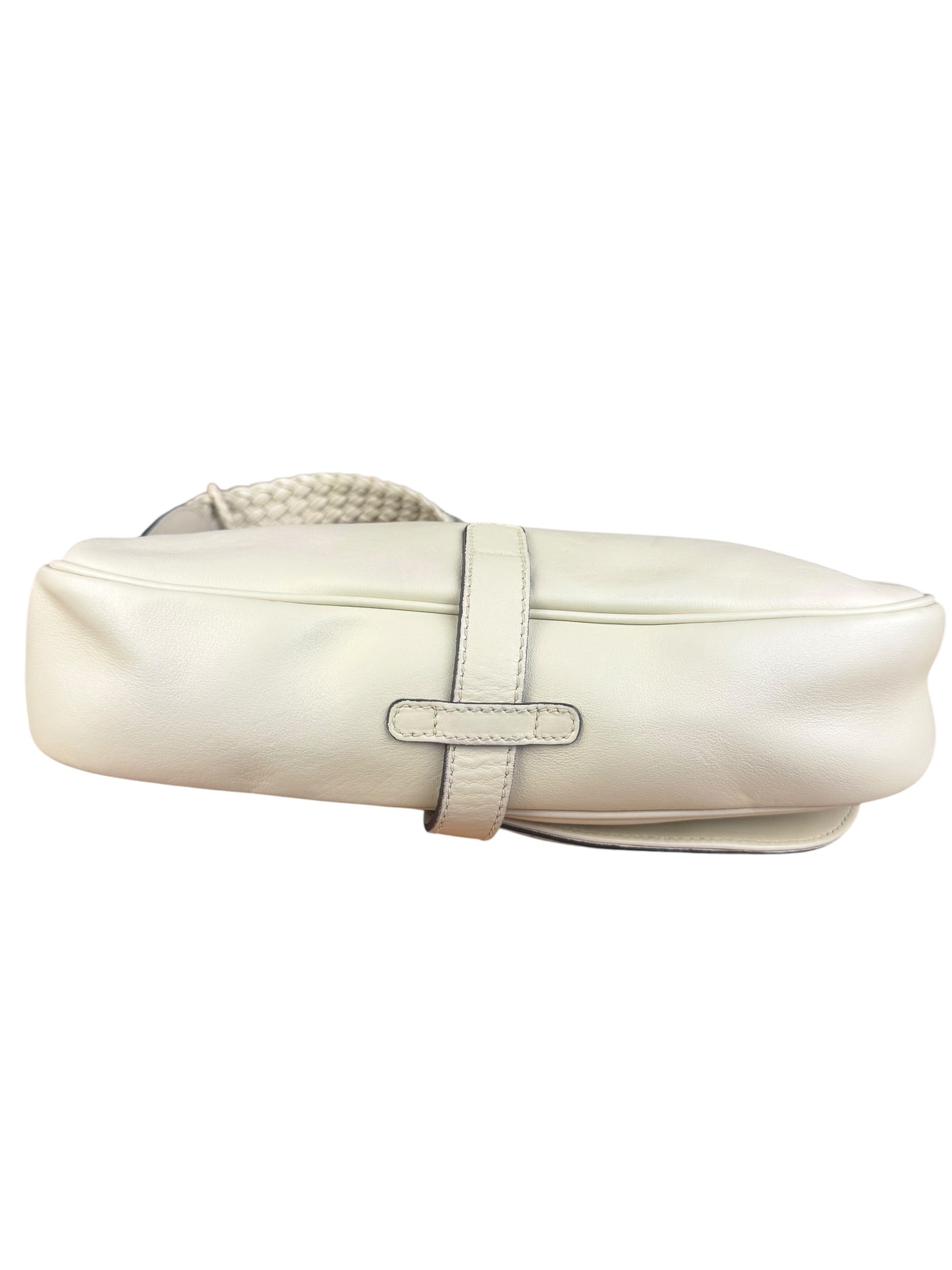 Gucci Limited Edition White Leather Marrakech Satchel Shoulder Bag